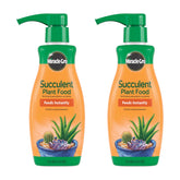 Miracle-Gro Succulent Plant Food bottle pour demonstrates quick feeding for succulents.
