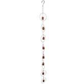 Miskall hanging rain chime in metal bell finish creates soothing outdoor rainfall sounds.