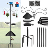 Misoull 92inch-bird-feeder-pole demonstrates tall, adjustable setup for versatile outdoor feeding.