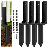 Misoull heavy-duty fence post anchor assembly demonstrates sturdy construction for secure post alignment.