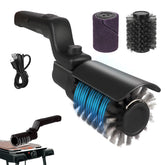 Mistcado upgraded grill brush with stainless steel head tackling tough residue on a grill.