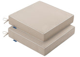 MIULEE beige outdoor chair cushions top view ideal for 19x19x3 inch patio chairs