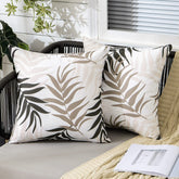 MIULEE leaf pattern pillow cover for outdoor spaces, vibrant and weather-resistant decor