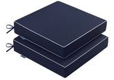 MIULEE navy outdoor chair cushions with cover details for easy removal