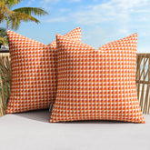 MIULEE outdoor pillow cover waterproof fabric keeps cushions dry during light rain.