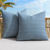 MIULEE waterproof outdoor pillow cover in blue protects cushions outdoors