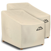 Miushion 2-pack patio chair cover with waterproof coating protects furniture from rain and sun.