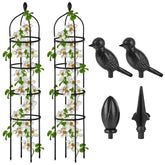 Miuwauer 2-pack garden obelisk trellis supports roses and climbing vines.