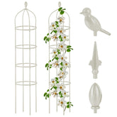 Miuwauer garden obelisk trellis 6ft supports climbing plants outdoors.