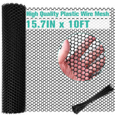 Miuwauer plastic mesh fence roll, 15.7in by 10ft, versatile boundary fencing.
