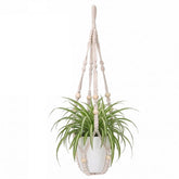 mivofo macrame plant hanger ivory for indoor display