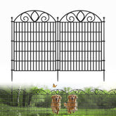 MIWEVRO 10-Panel fence panel close-up showing sleek black finish for garden appeal