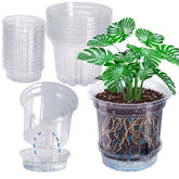 MIXC 5-inch self-watering pot offers a clear view for easy moisture monitoring.