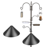 MIXXIDEA bird feeder pole with squirrel baffle deters intruders while inviting birds.