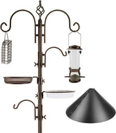 MIXXIDEA bird feeding station pole ready for backyard viewing and bird attraction
