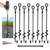 MIXXIDEA 18in spiral ground anchor secures tents and canopies.