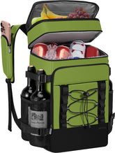 MIYCOO Cooler Backpack front view highlights its two-compartment layout for organized packing.