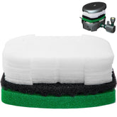 Mizelu pond pads stackable white for fine filtration, trapping algae and debris.