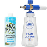 MJJC Foam Cannon S V3.0 front view showing creamy foam for a thorough wash