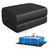 MJZ thickened pool pad, 18x9 under pool, protects liner from punctures.