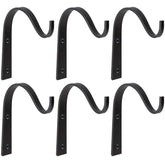 Mkono 6-pack iron wall hooks for hanging lanterns, ideal for outdoor décor.
