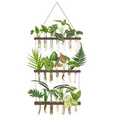 Mkono 3-tier propagation tubes on a wooden stand showing clear roots for easy observation.