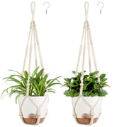 Mkono self-watering hanging pot with 6.5-inch planter and water reservoir for hands-free care.