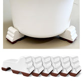 MMAIBAOLAI resin pot feet with wave design elevate planters and protect floors.