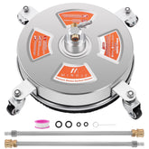 M MINGLE 14'' surface cleaner with wheels for easy patio cleaning.