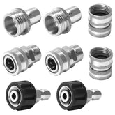 M MINGLE stainless steel adapter set for rust resistance and durability.