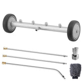 M MINGLE undercarriage attachment 16-inch in action under a car for quick cleaning