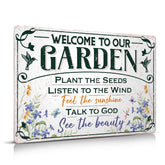 Moanlor Art welcome sign 12x8 for outdoor gardens, adds welcoming charm to entryways.