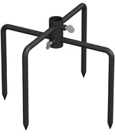 Mocomax pole stabilizer base with a 2-prong design anchors poles securely in outdoor settings.