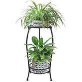 MOCORY plant stand 2-tier 25-inch display for indoor and outdoor use