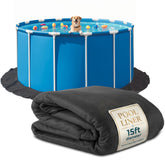 Modern Innovations above-ground pool liner pad protects against punctures and debris for a 15' round pool