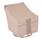 Modern Leisure Monterey swivel chair cover, front view, showcases weatherproof protection