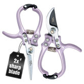 Modern Sprout pruners and shears in lavender blister pack for versatile trimming