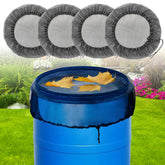 MODOSON rain barrel mesh cover top view with secure fit keeps debris out