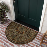 Mohawk Home entryway doormat texture closeup shows durable surface trapping dirt.