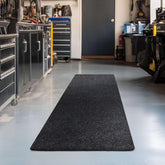 Mohawk Home utility runner in black with textured surface provides safe traction for busy entryways.