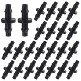 Moicstiy drip barbed connector one-quarter-inch securely joins 1/4" tubing for irrigation.