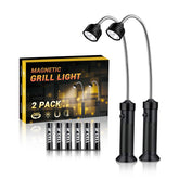 MOIPEJO BBQ Grill Light with 9 LEDs brightens the grill for precise nighttime cooking.