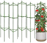 Moirsunt 4Pack tomato cages assembly illustrating quick garden setup and space-saving storage