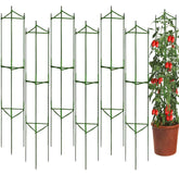 Moirsunt tomato cage triangular frame up to 4 feet supports vertical growth.