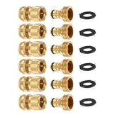 MOLIK garden hose quick connectors in brass with quick-release for effortless attachment