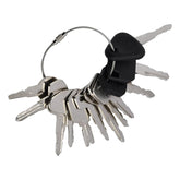 Molloparts universal forklift ignition key set in hand, ready for quick cross-brand compatibility.