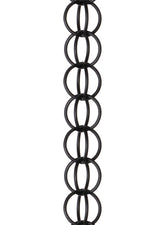 Monarch Rain Chains aluminum ring black 8.5 ft enhances curb appeal with a water feature.