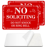 MongFun no soliciting sign front door 2-pack enhances home privacy and curb appeal.