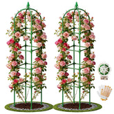 Monirsen garden obelisk trellis 72in provides vertical growth support for climbing plants.