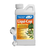 Monterey Copper Fungicide Garden Spray on citrus leaves prevents common diseases.
